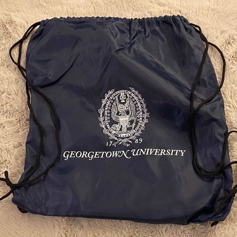 Georgetown University - New Navy Drawstring Bag (never used)